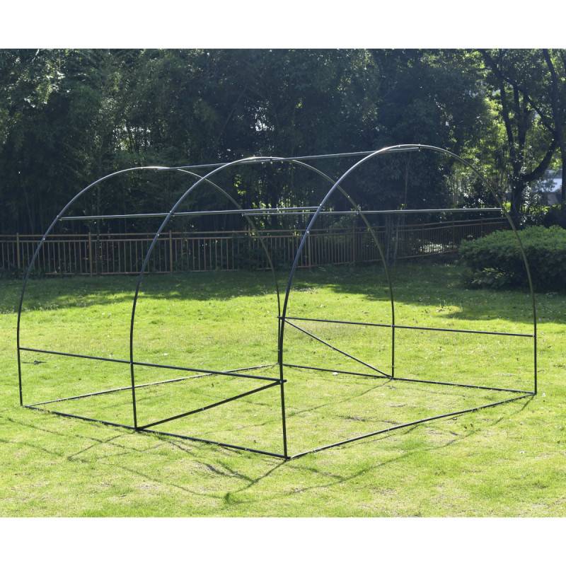 Serre tunnel 9m² polyéthylène armé avec embase et porte enroulable Green Protect Bianca - Image 5