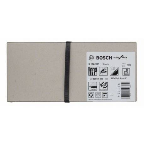 Bosch - Lame scie sabre BIM S1122BF flexible Metal BOSCH 225 mm - Boite de 100 - 2608656032 - Image 2