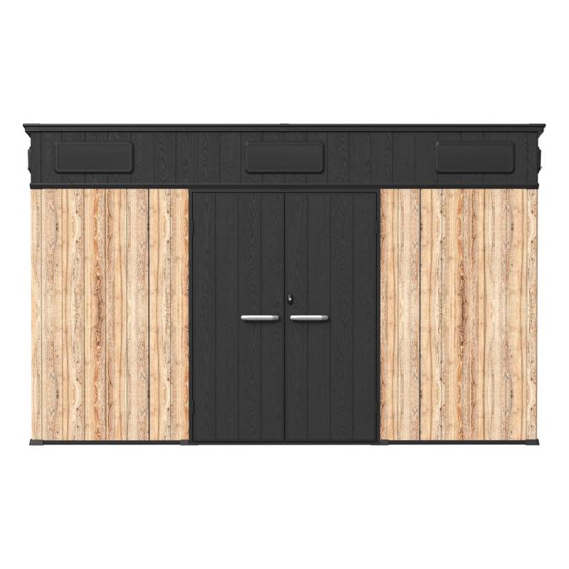 Abri de jardin en résine effet bois 7,29m² avec plancher Woodizy Jôbu - Image 5