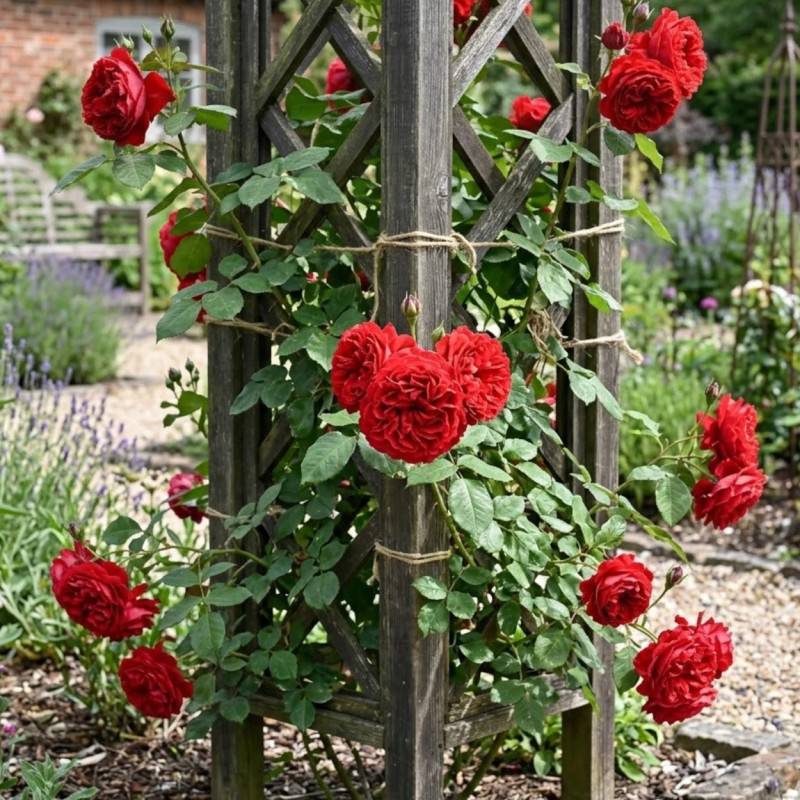 Rosier grimpant Florentina® 'KORtrameilo' à fleurs Rouge/ - feuillage Caduc - Pot de 3L - 20/40 cm - Image 4