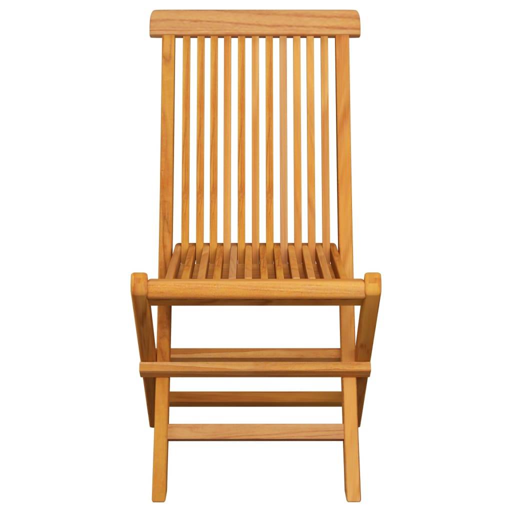 Lot de 6 Chaises de jardin et coussins - Chaises d'extérieur - Fauteuils de jardin blanc crème Teck massif - Image 5