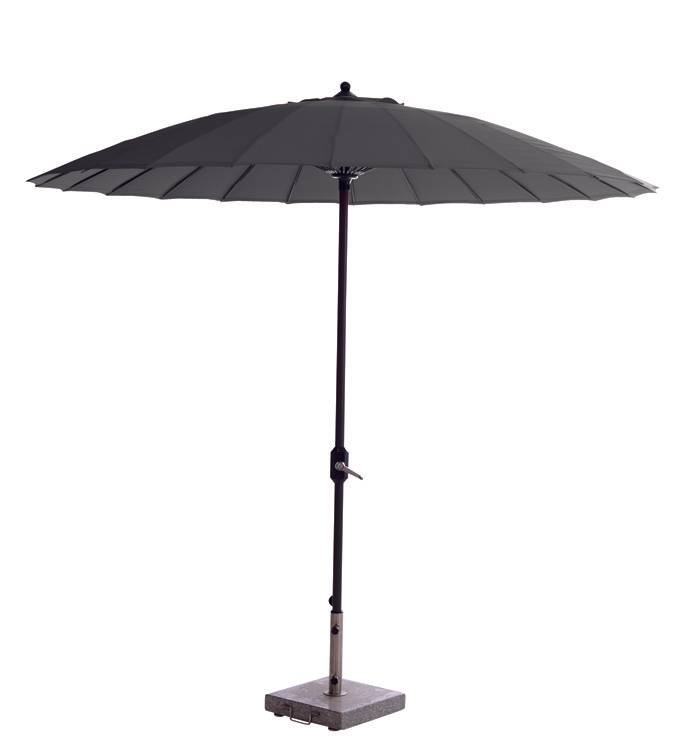 Garden Impressions - Parasol Manilla Ø 250 noir charbon / gris foncé - Garden Impressions