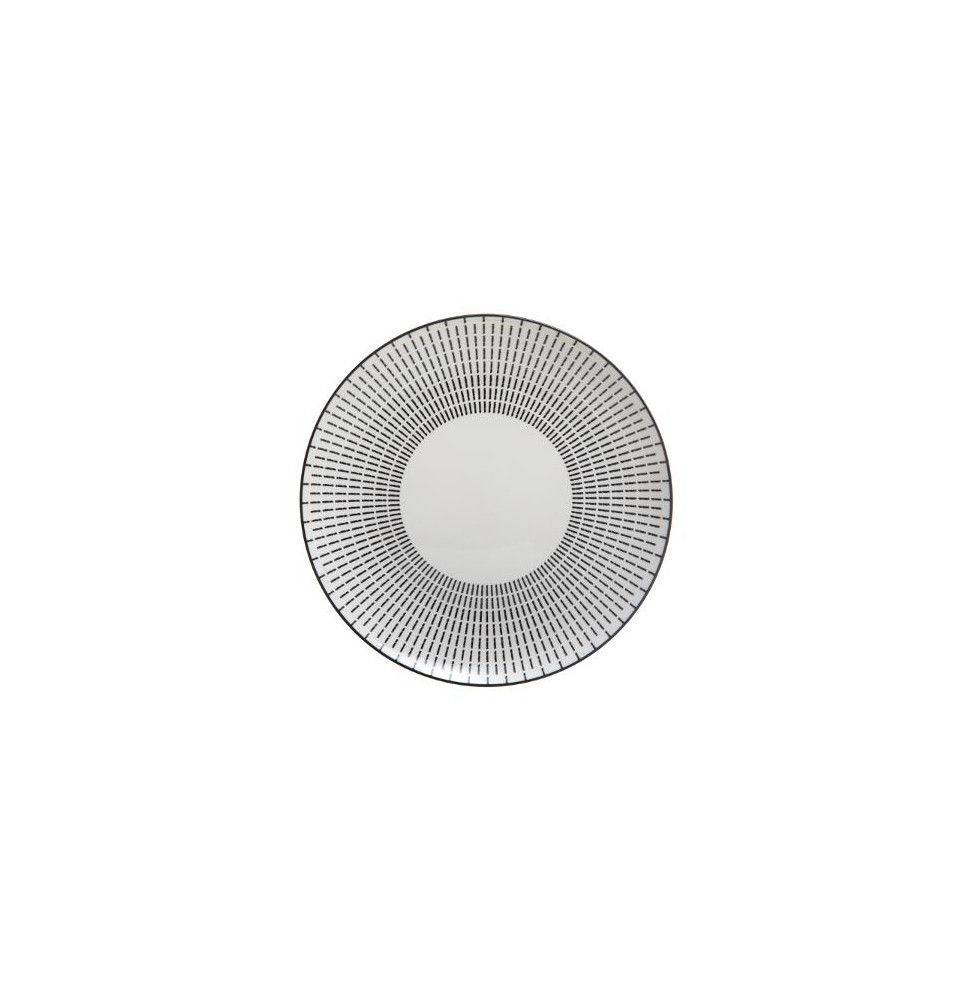 Set de 6 assiettes plates Lunis - D 27 cm - Noir - Image 2