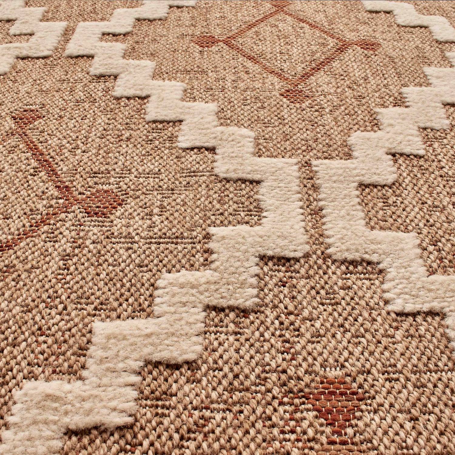Autre - Tapis intérieur et extérieur en polypropylène marron 160x230cm - Image 2