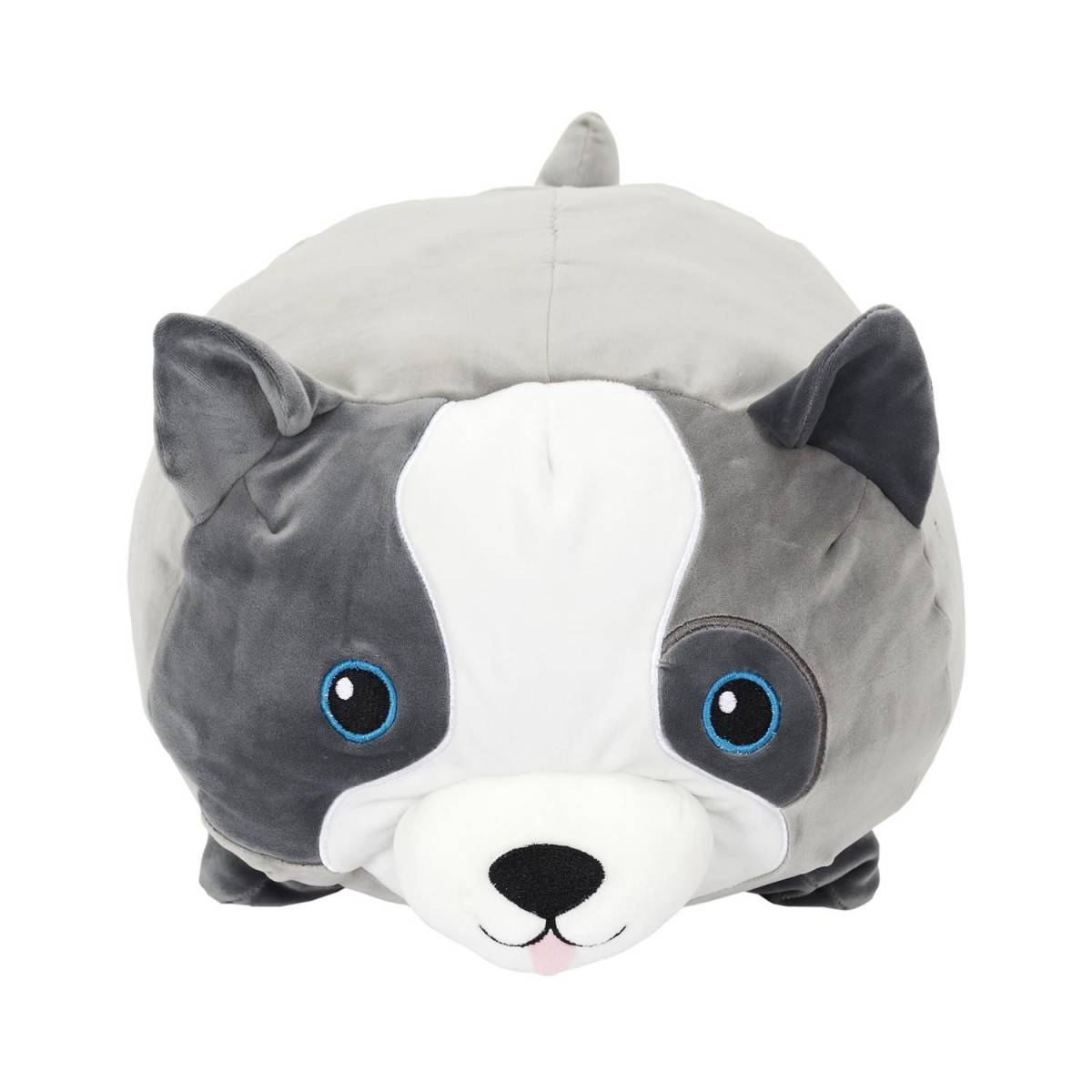 The Concept Factory - Peluche Coussin Enfant "Chien" 30cm Gris & Blanc - Image 1