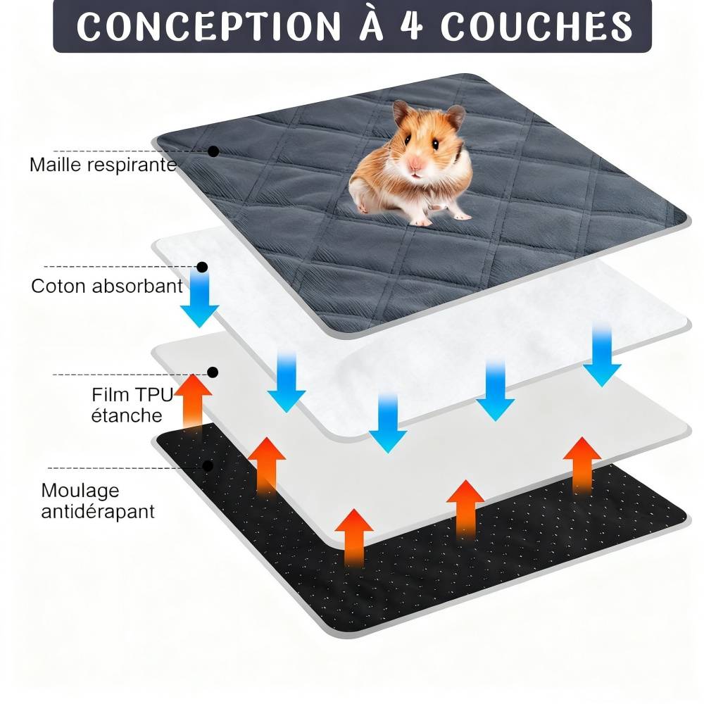 DtopbuyAge - Tapis de pipi pour hamster chiot chaton lapin DtopbuyAge - Image 4