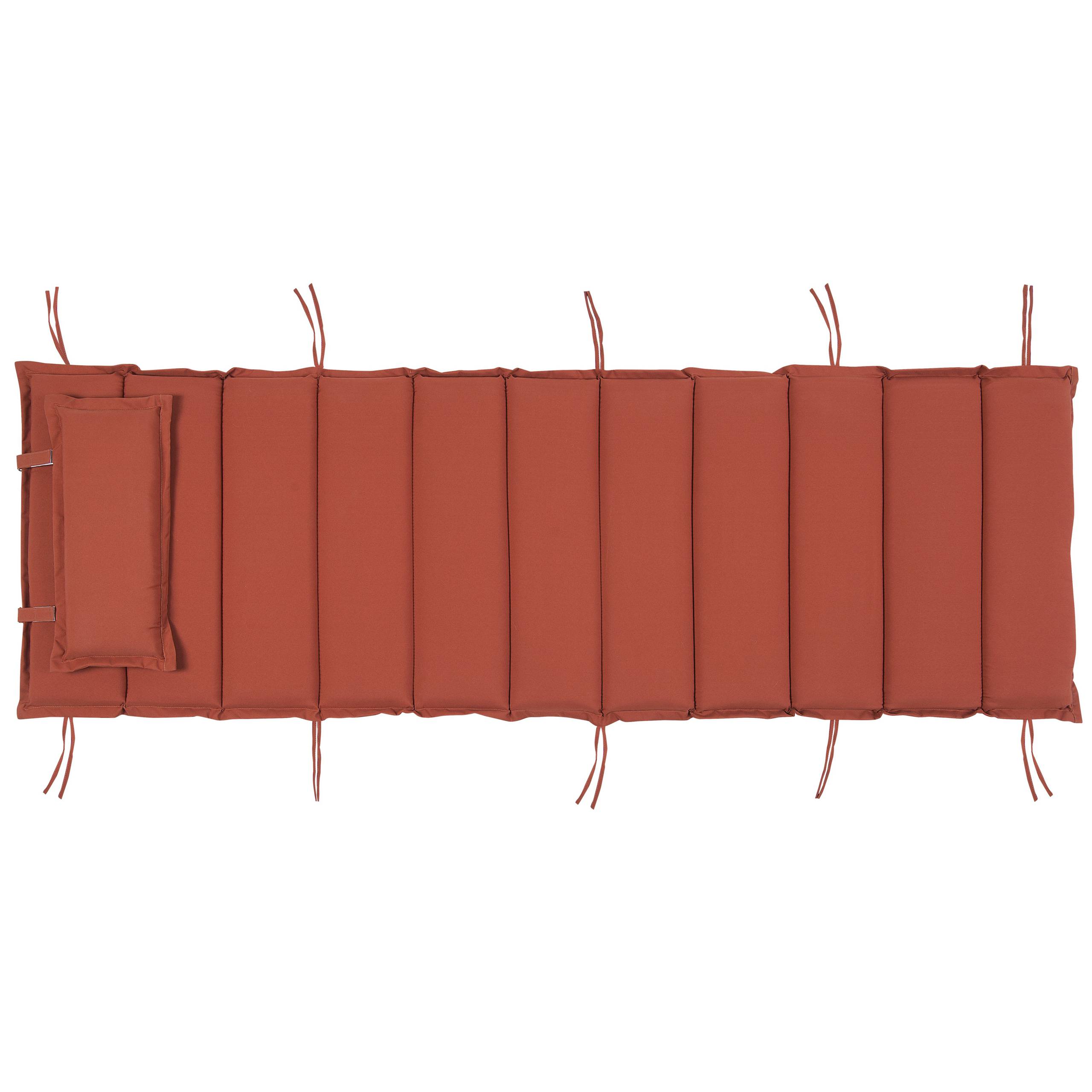 Beliani - Coussin pour chaise longue Brescia 60 x 180 cm en Tissu Imperméabe Rouge Beliani - Image 5