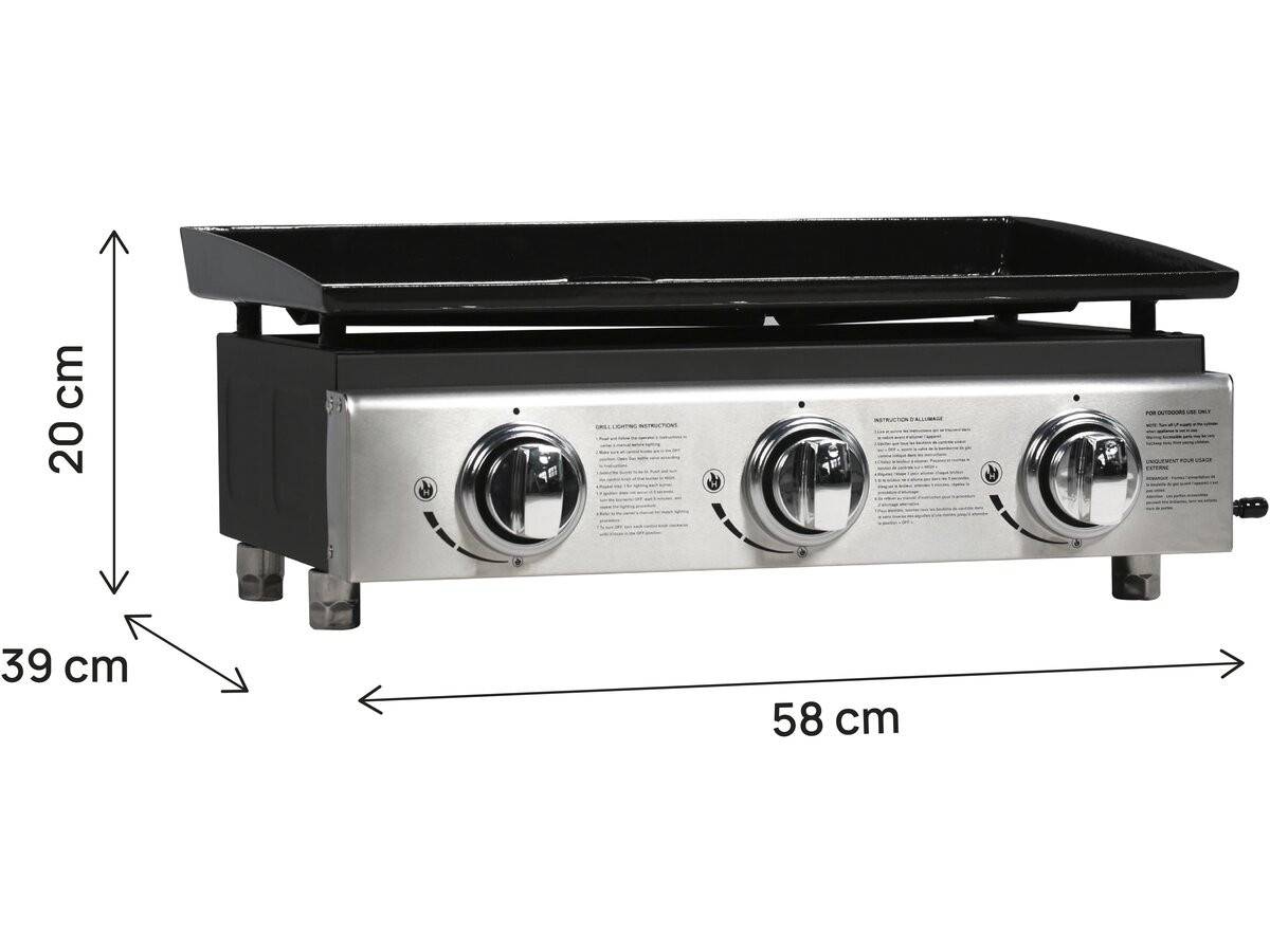 Habitat Et Jardin - Plancha "presto 3" - 3 Brûleurs - 7.5kw - Gris -habitat Et Jardin - Image 3