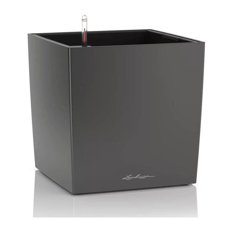 Lechuza - Pot De Fleur Lechuza Cube Premium 50 - Kit Complet, Anthracite Métallisé - Image 1