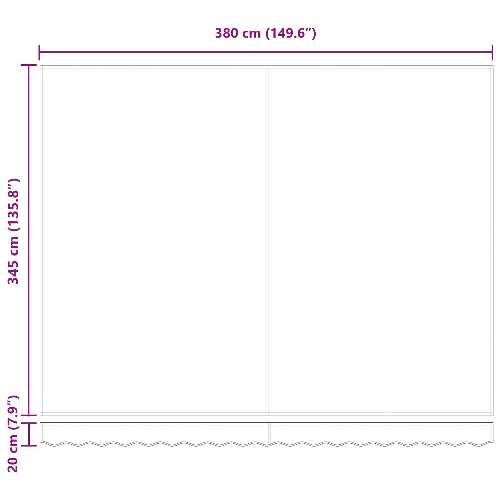 Vidaxl - Auvent rétractable Jaune et Orange 400 × 350 cm Polyester vidaXL 3330750 - Image 3