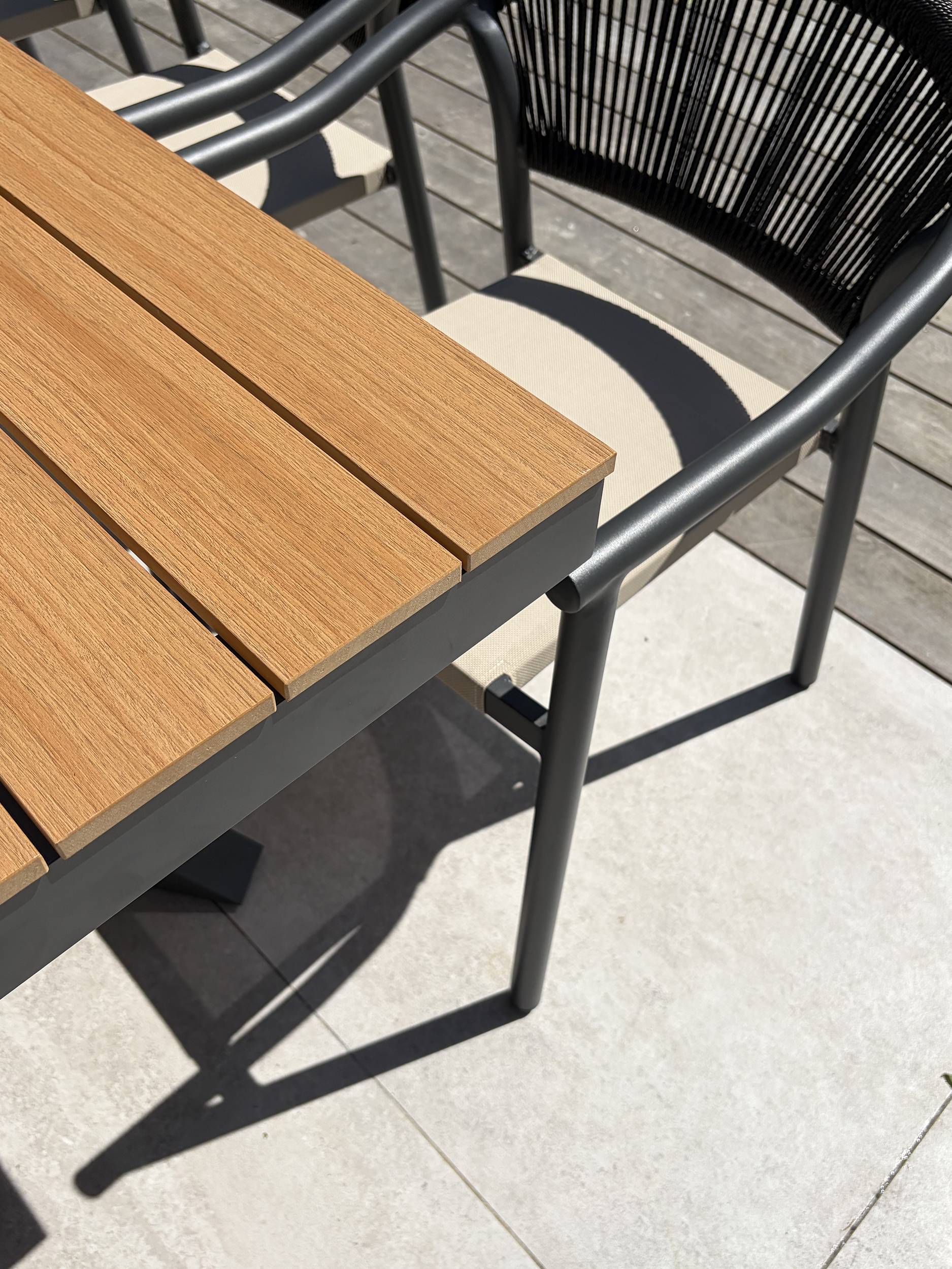 Dcb Garden - Ensemble repas de jardin 8 places en alu - Gris anthracite - LAMU - Image 5