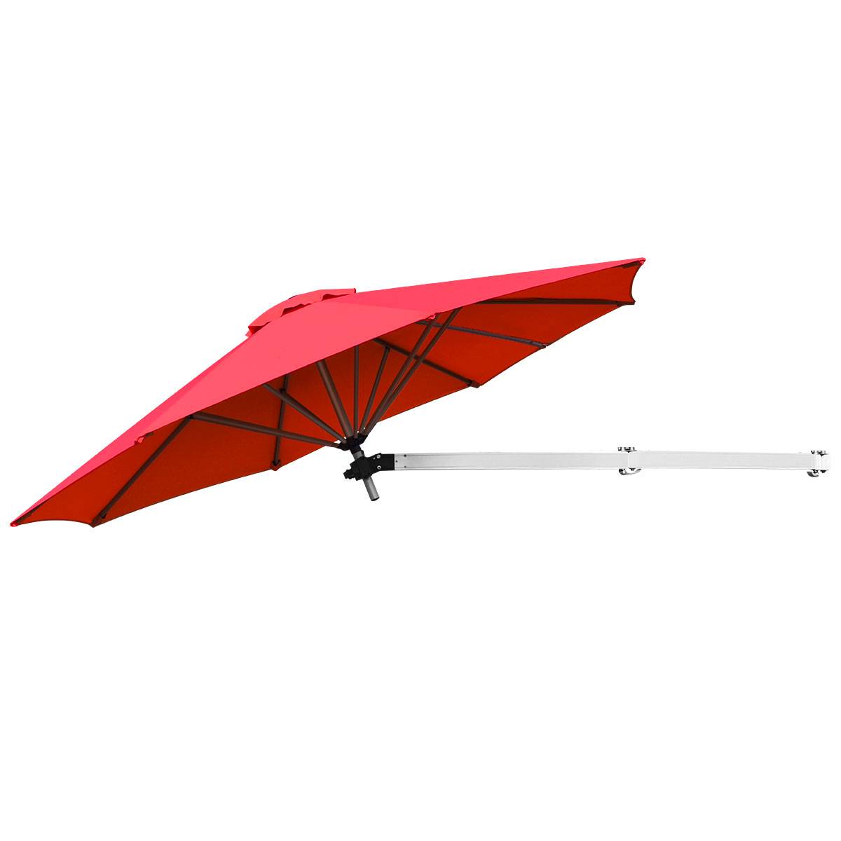 Maison Chic - Parasol en Porte-à-faux Mural de 247cm Parasol avec Mât Réglable Parasol Inclinable avec Évent - Image 1