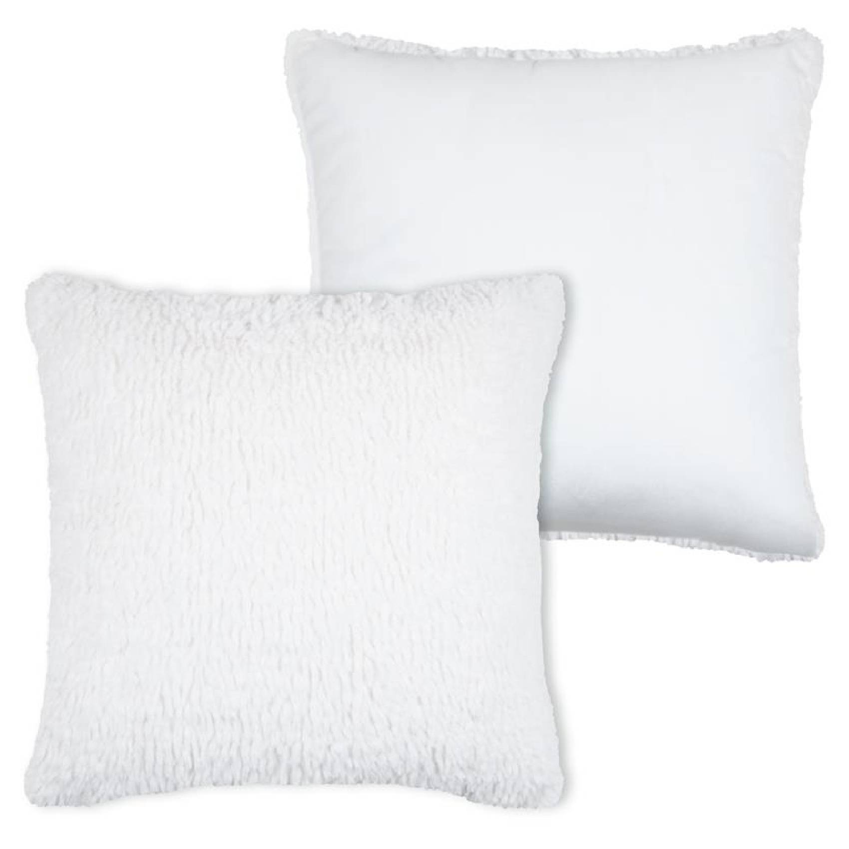 Lovely Casa - Coussin carré imitation fourrure avec recto velours - LOVELY CASA - Image 4