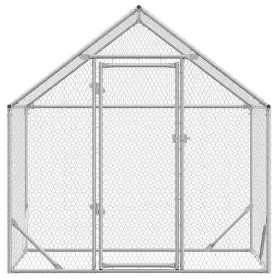 Volière Extérieure Acier Galvanisé Style Industriel Jardin 170x100cm - ComfortXL Outdoor Living - Image 4
