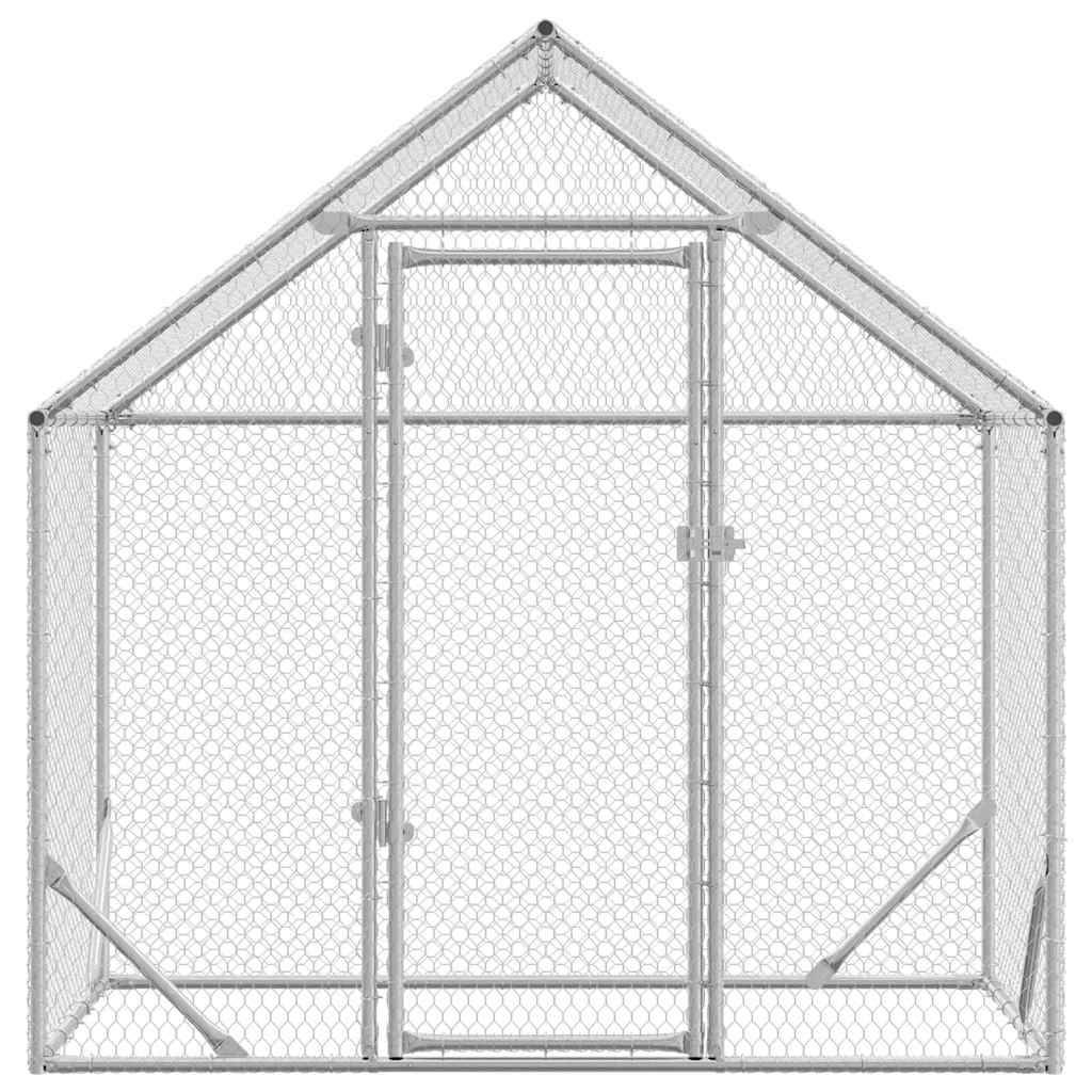 Volière Extérieure Acier Galvanisé Style Industriel Jardin 170x100cm - ComfortXL Outdoor Living - Image 4
