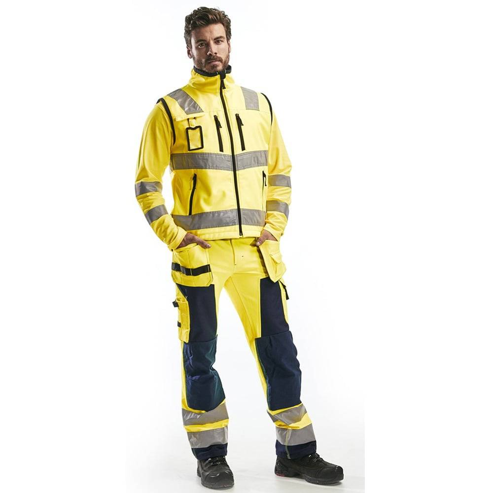 Gilet sans manches haute visibilité Blaklader Softshell Jaune 4XL - Image 2