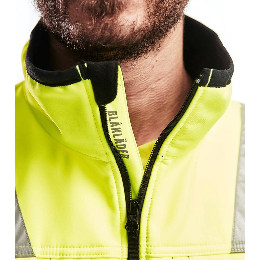 Gilet sans manches haute visibilité Blaklader Softshell Jaune 4XL - Image 5