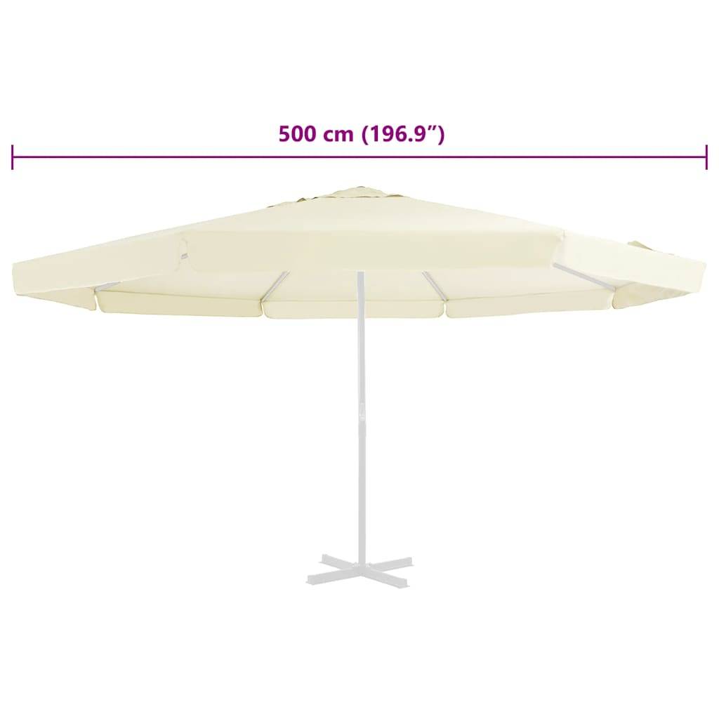 Voile de parasol - accessoire parasol - Tissu de remplacement pour parasol d'extérieur Sable 500 cm - MEUBLE PRO - Image 4