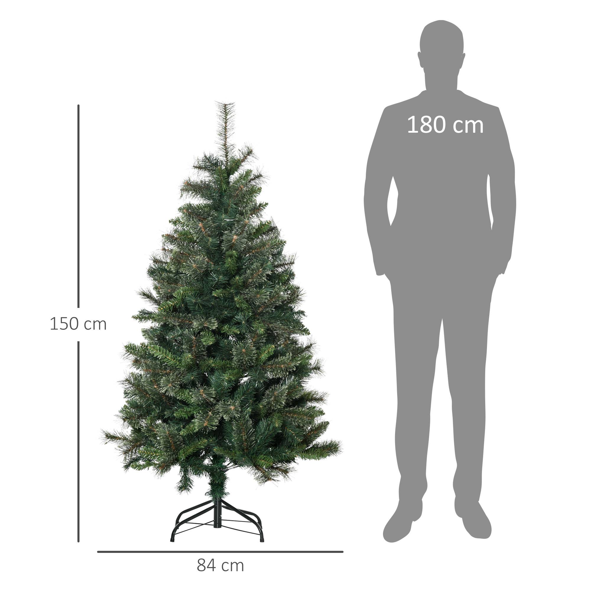 Sapin arbre de Noël artificiel 150 cm 665 branches + support pied vert - Image 5