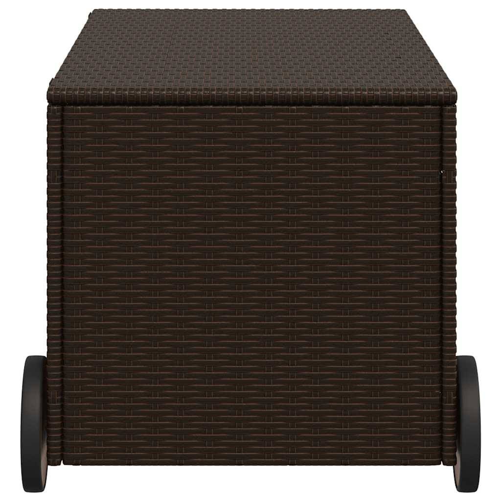 PANGIVO - Coffre de rangement de jardin résine tressée marron 107 x 55 x 53 cm - PANGIVO - Image 5