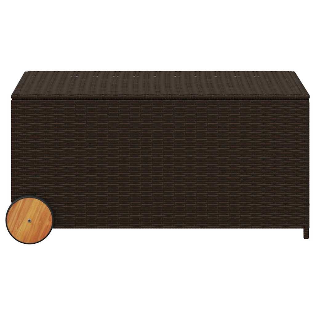 PANGIVO - Coffre de rangement de jardin résine tressée marron 107 x 55 x 53 cm - PANGIVO - Image 4