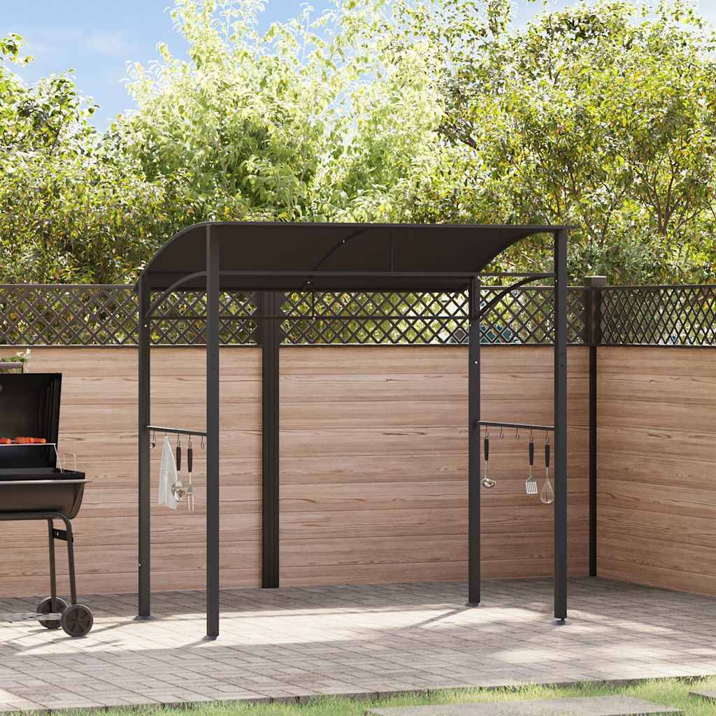 Vidaxl - Belvédère de barbecue 215x150x220 cm Anthracite Acier vidaXL 48603 - Image 1