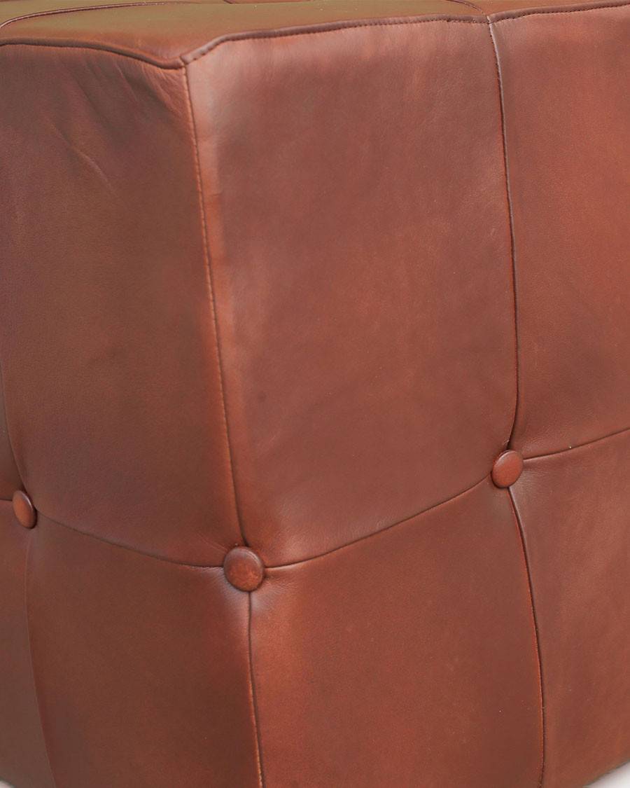 Palm - Banc rembourré en cuir marron capitonné - UNIQKA - Image 6