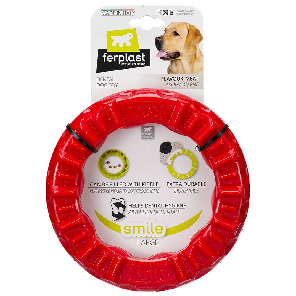 Ferplast - Ferplast Jouet Chien, Anneau Distributeur Croquettes Friandises pour Chien, en Matériau Durable à Mâcher, Arôme de Viande, pour l'Hygiène Dentaire, - Image 7