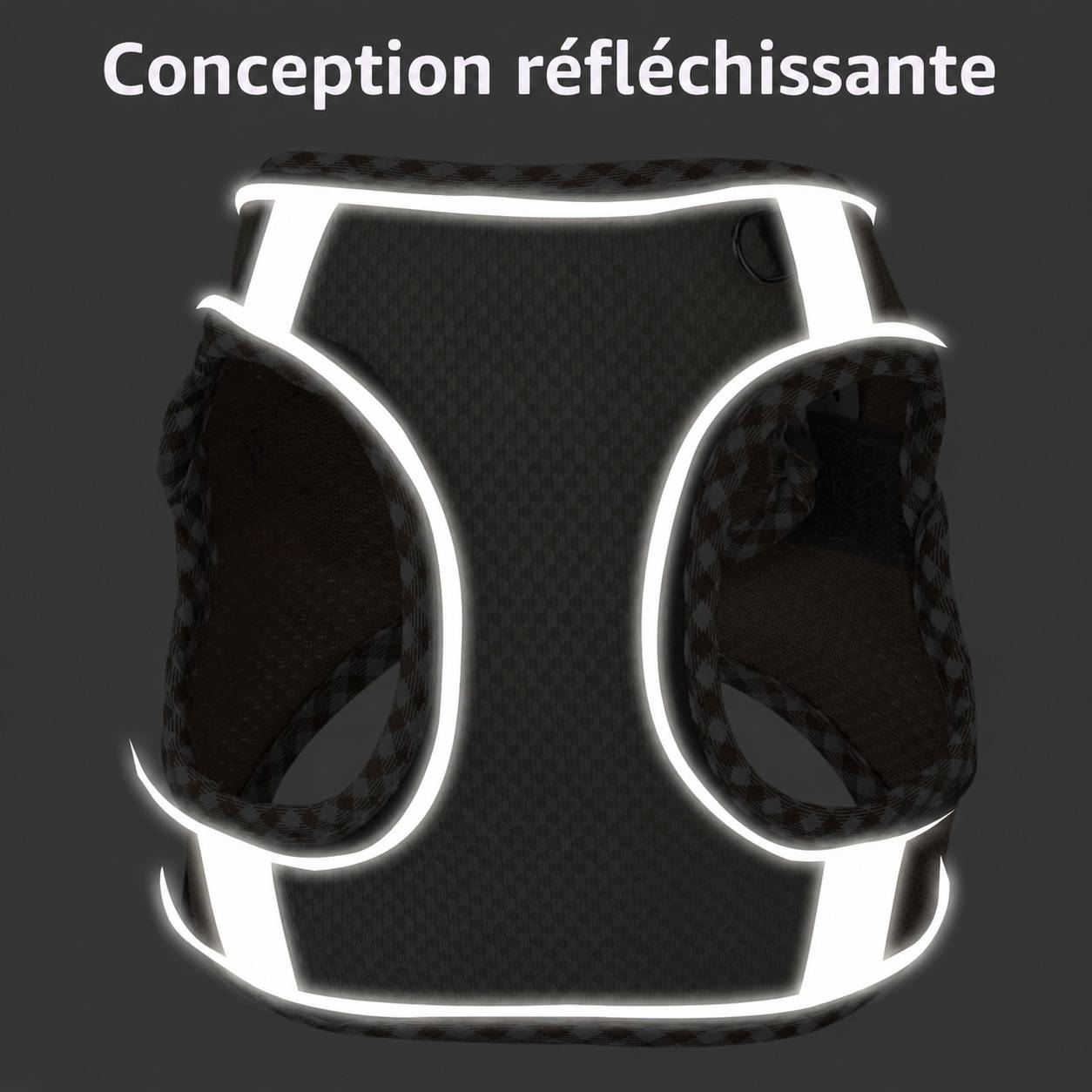 Ensemble Harnais et Laisse pour Chiot Respirant à Bandes Réfléchissantes Antidérapant - Image 8