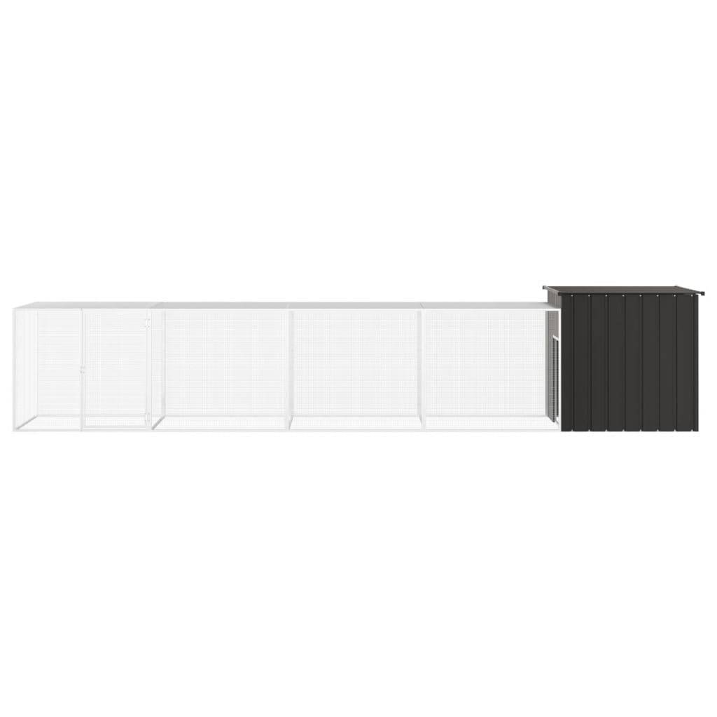 Vidaxl - Poulailler Anthracite 500x91x100 cm Acier galvanisé vidaXL 3106454 - Image 6