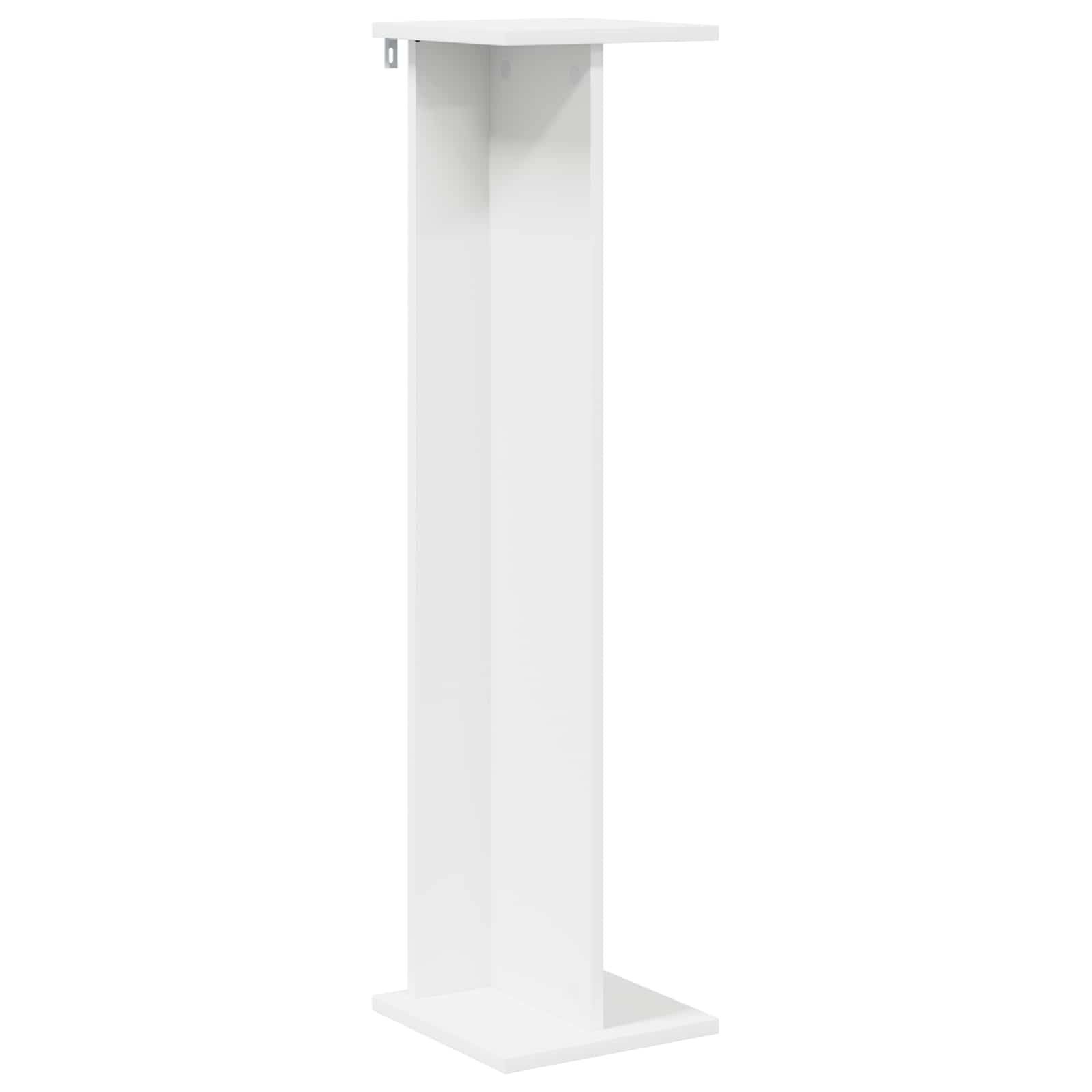 Lot 2 Étagères Porte-Plantes Bois Intérieur Présentoir Multi-Niveaux Blanc 25x100cm - ComfortXL Outdoor Living - Image 4