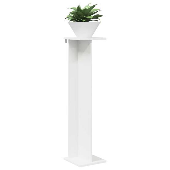 Lot 2 Étagères Porte-Plantes Bois Intérieur Présentoir Multi-Niveaux Blanc 25x100cm - ComfortXL Outdoor Living - Image 3