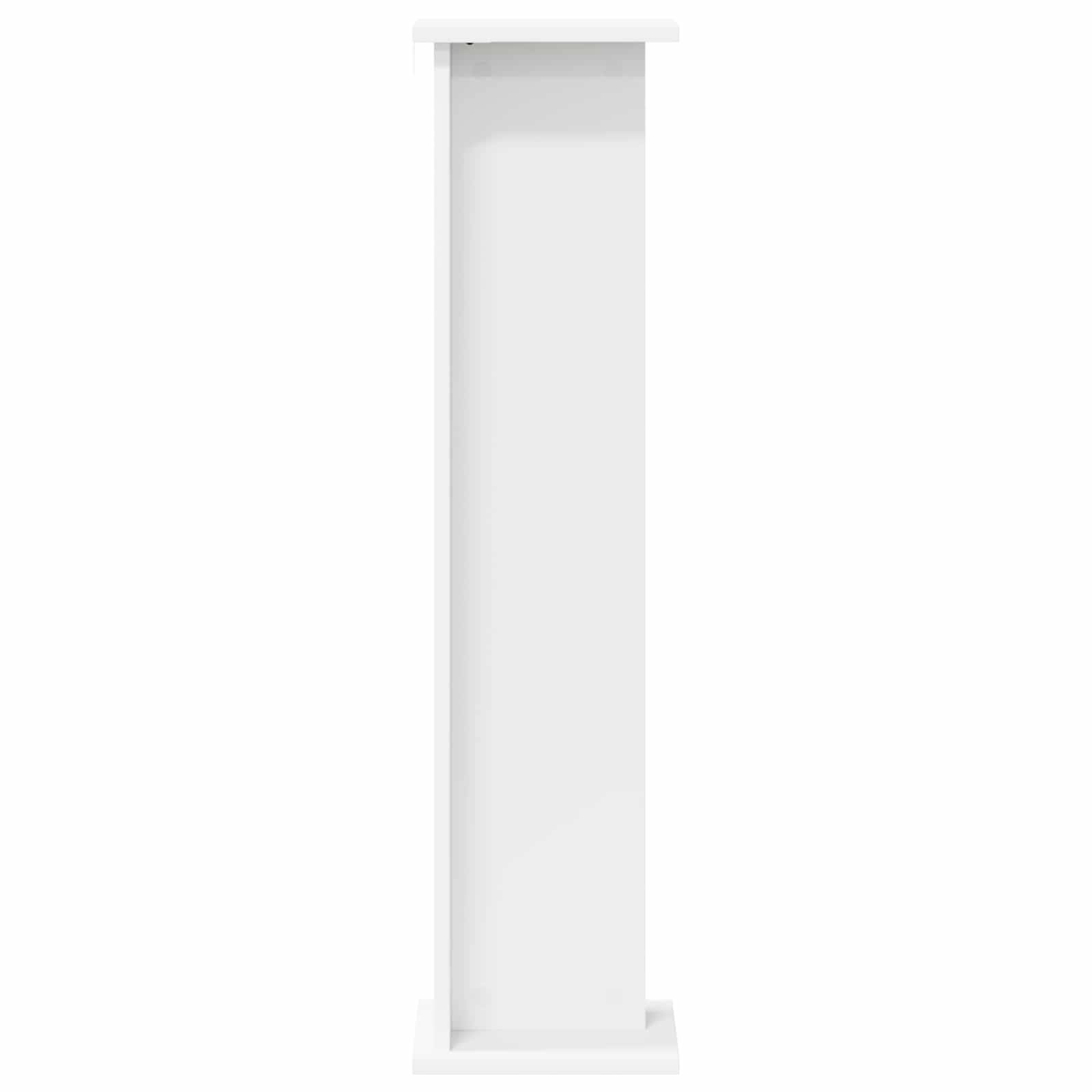 Lot 2 Étagères Porte-Plantes Bois Intérieur Présentoir Multi-Niveaux Blanc 25x100cm - ComfortXL Outdoor Living - Image 6