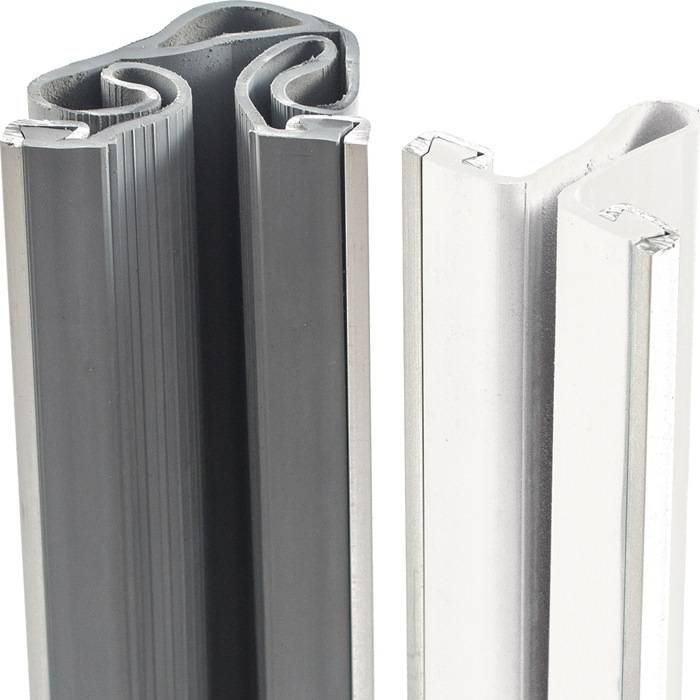 Profilé protège-doigts usage extérieur Outdoor ELTON à visser - Gris caoutchouc L.2 m - 4903100