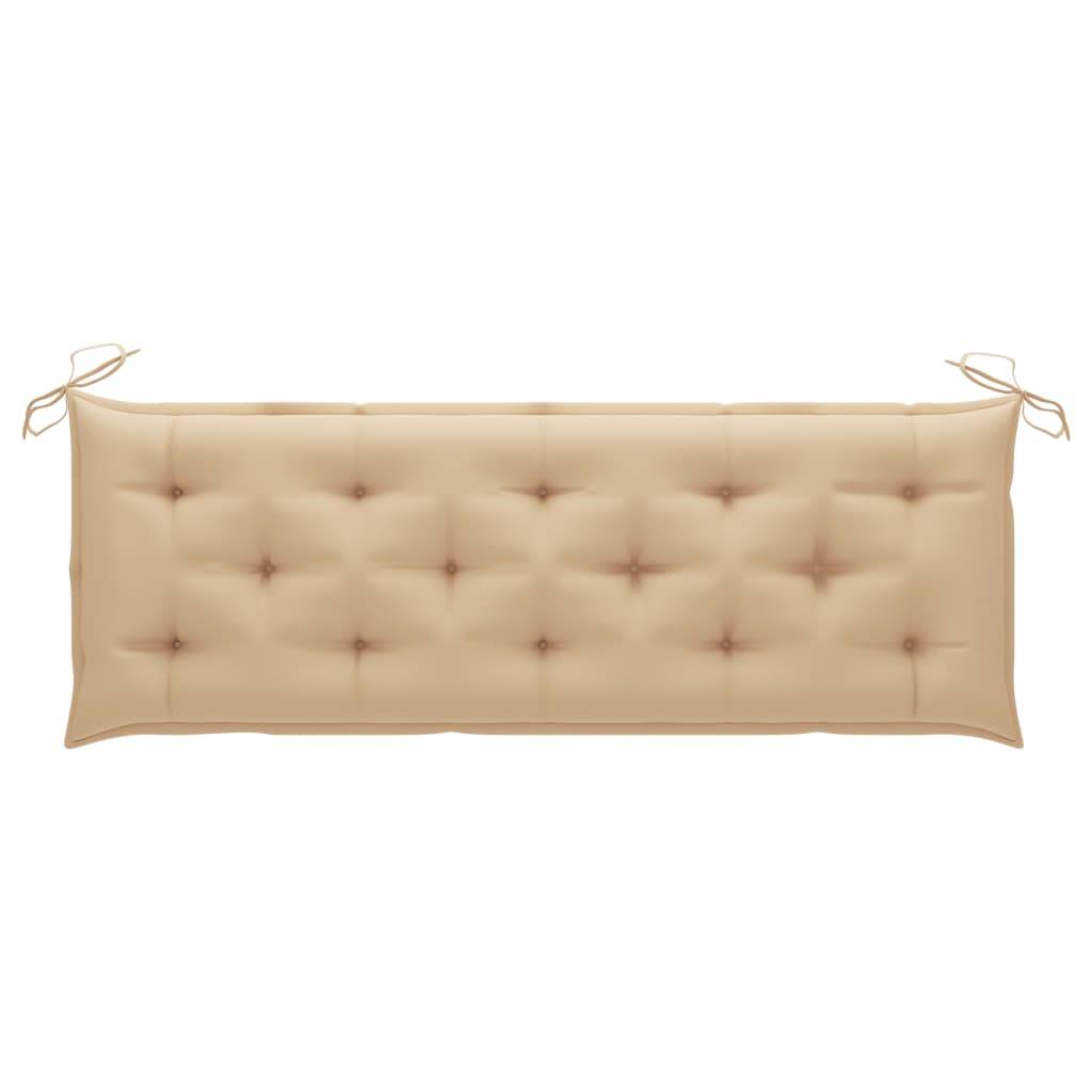 Helloshop26 - Banc de jardin meuble de patio d'extérieur terrasse avec coussin 157 cm bois d'acacia massif - Image 7