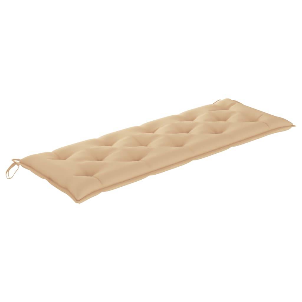 Helloshop26 - Banc de jardin meuble de patio d'extérieur terrasse avec coussin 157 cm bois d'acacia massif - Image 6