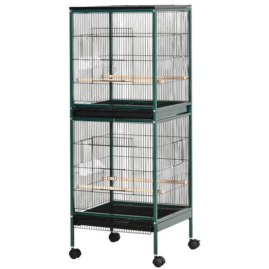 Cage à oiseaux acier 51.5 x 50 x 140 cm - PANGIVO - Image 2