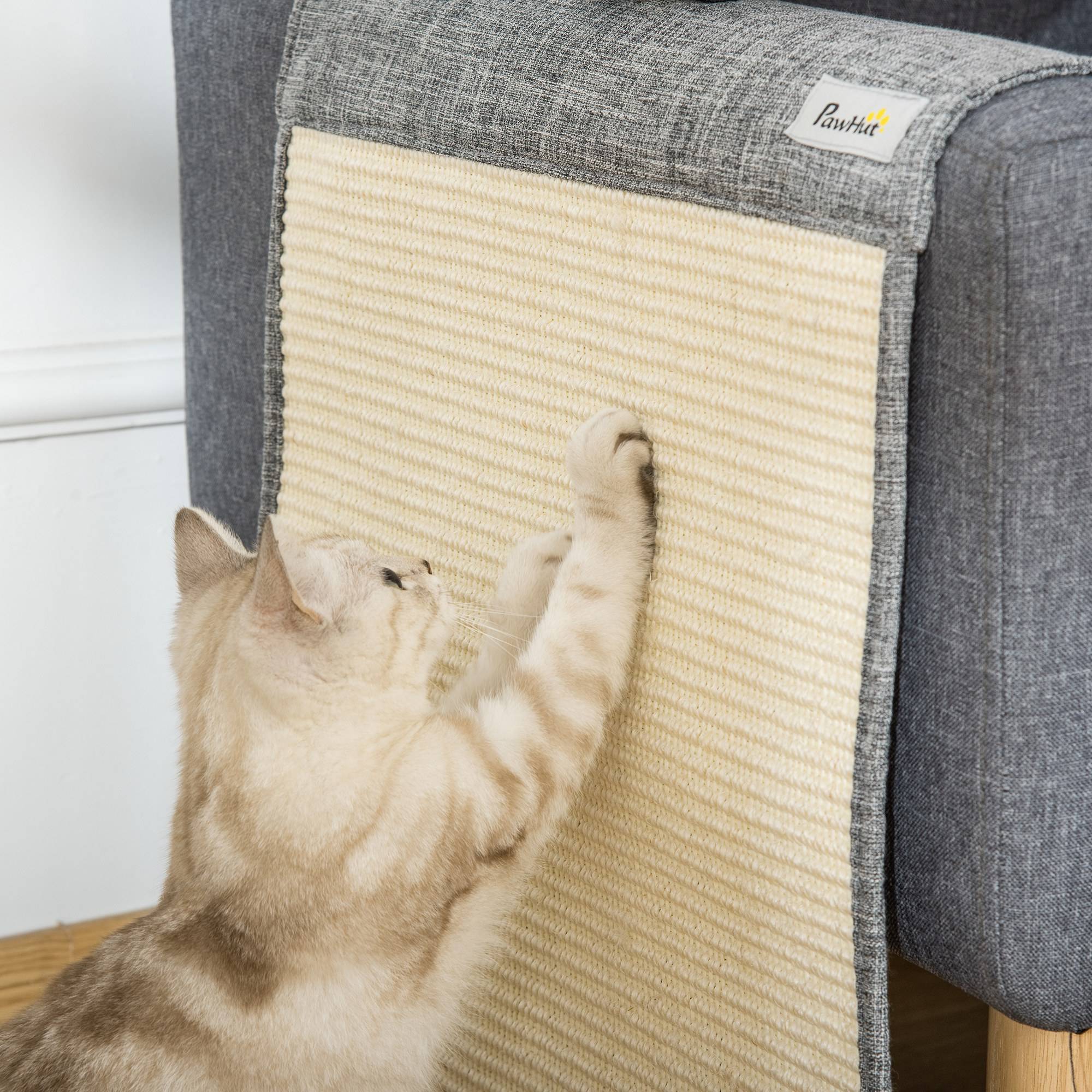Sans Marque - Tapis griffoir 2 pièces 130x45 cm, sisal, protection canapé/porte, Gris - Image 9