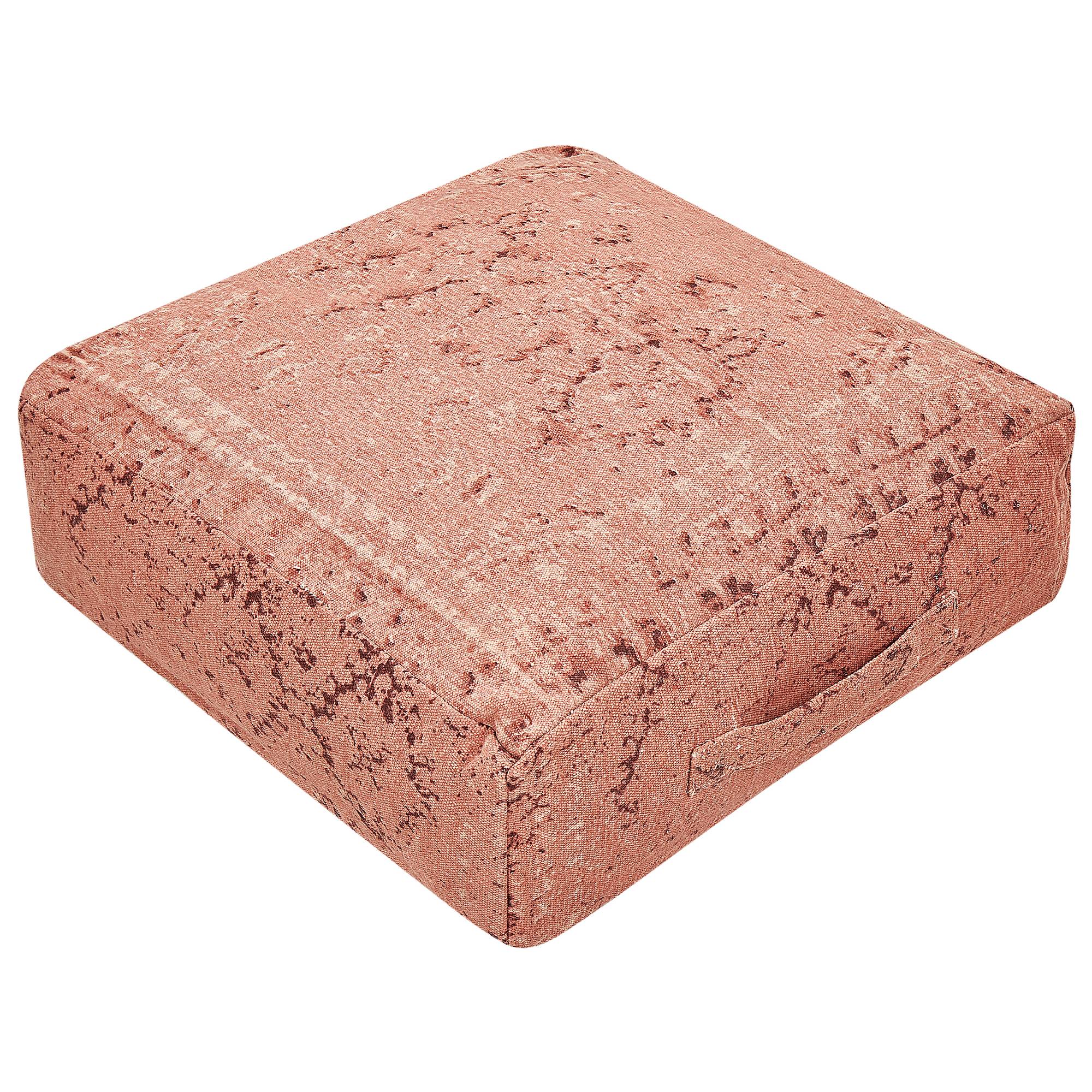Beliani - Coussin de sol Coton Rouge clair SHASA - 50x50x20- Beliani - Image 5