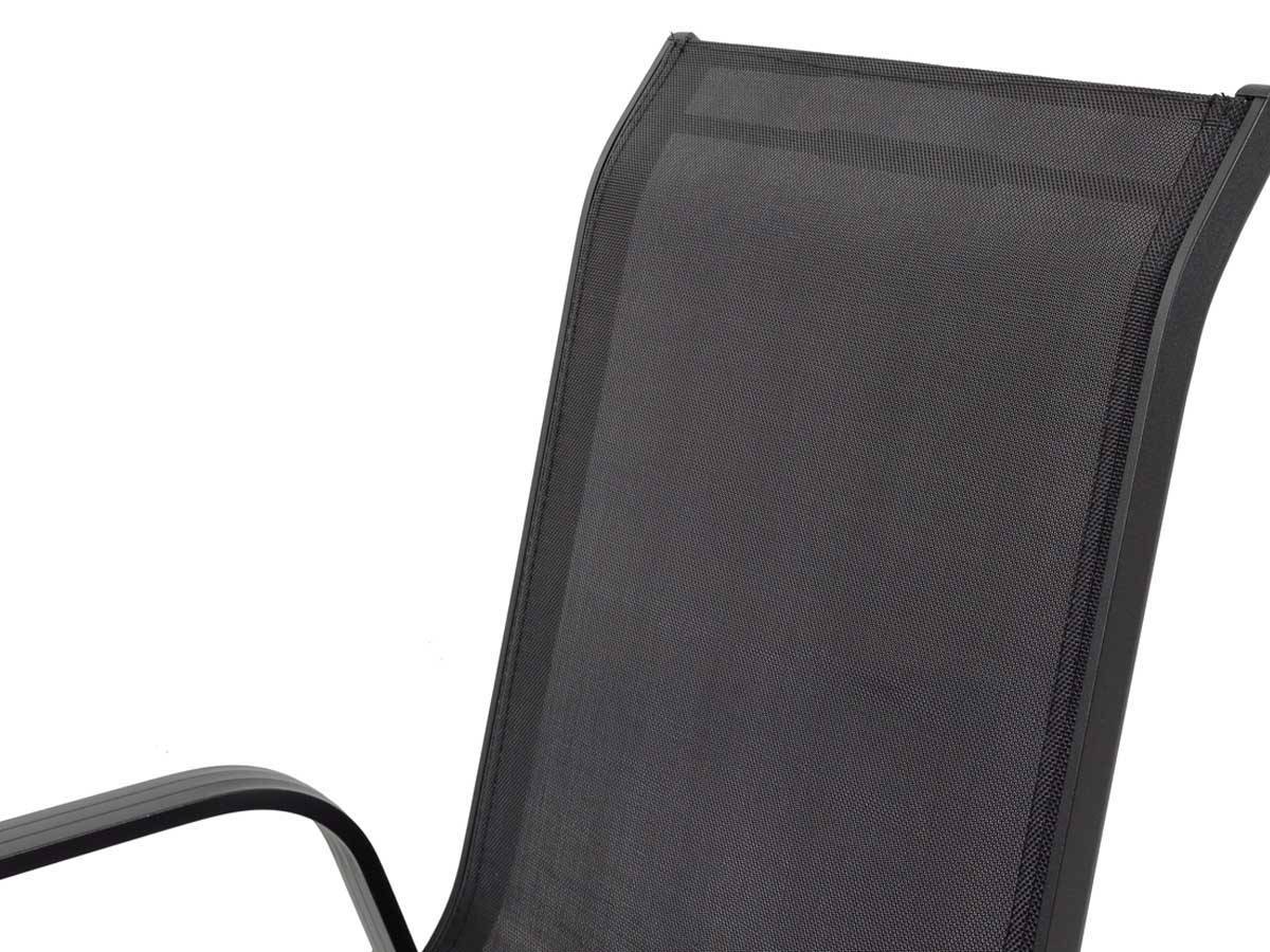 Lot De 2 Fauteuils De Jardin "porto" Alu/textilène - Noir -habitat Et Jardin - Image 4