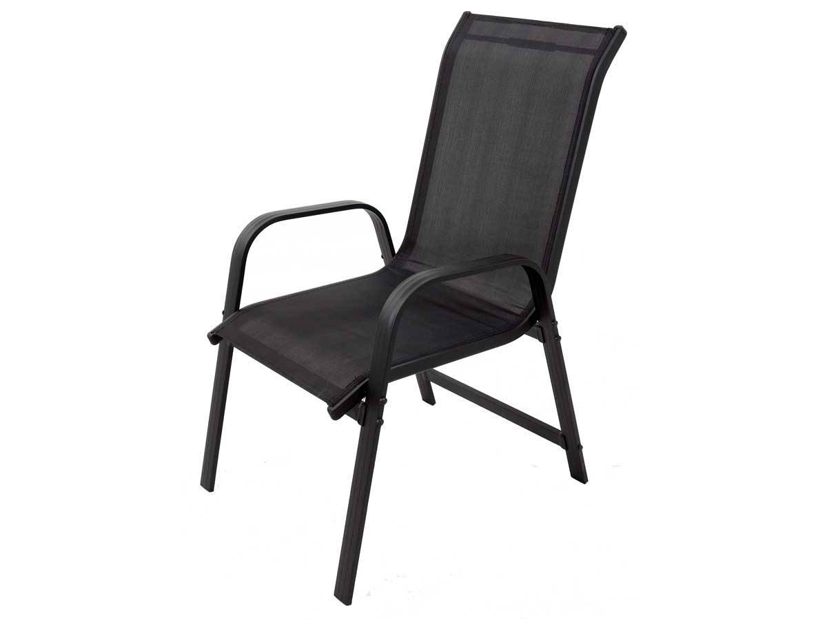 Lot De 2 Fauteuils De Jardin "porto" Alu/textilène - Noir -habitat Et Jardin - Image 2