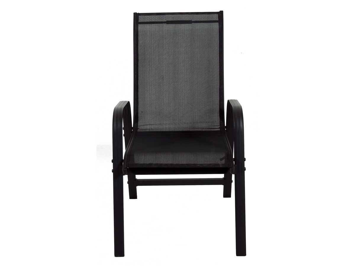 Lot De 2 Fauteuils De Jardin "porto" Alu/textilène - Noir -habitat Et Jardin - Image 3