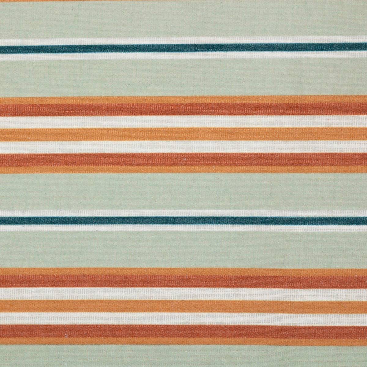 Nappe en polycoton Terracotta  Blanc et Céladon motif vintage 150 x 250 cm - Image 2