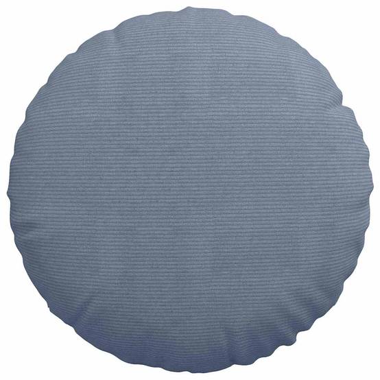 Lot de 2 Coussins de Sol en Velours Côtelé Doux Housses Lavables pour Salon Bleu Ø80 cm – ComfortXL Outdoor Living - Image 6