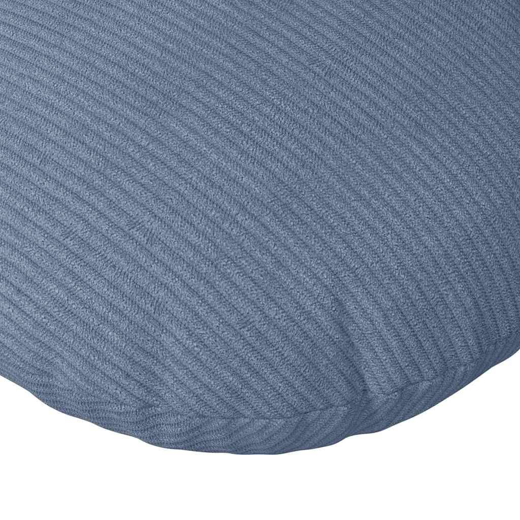 Lot de 2 Coussins de Sol en Velours Côtelé Doux Housses Lavables pour Salon Bleu Ø80 cm – ComfortXL Outdoor Living - Image 7