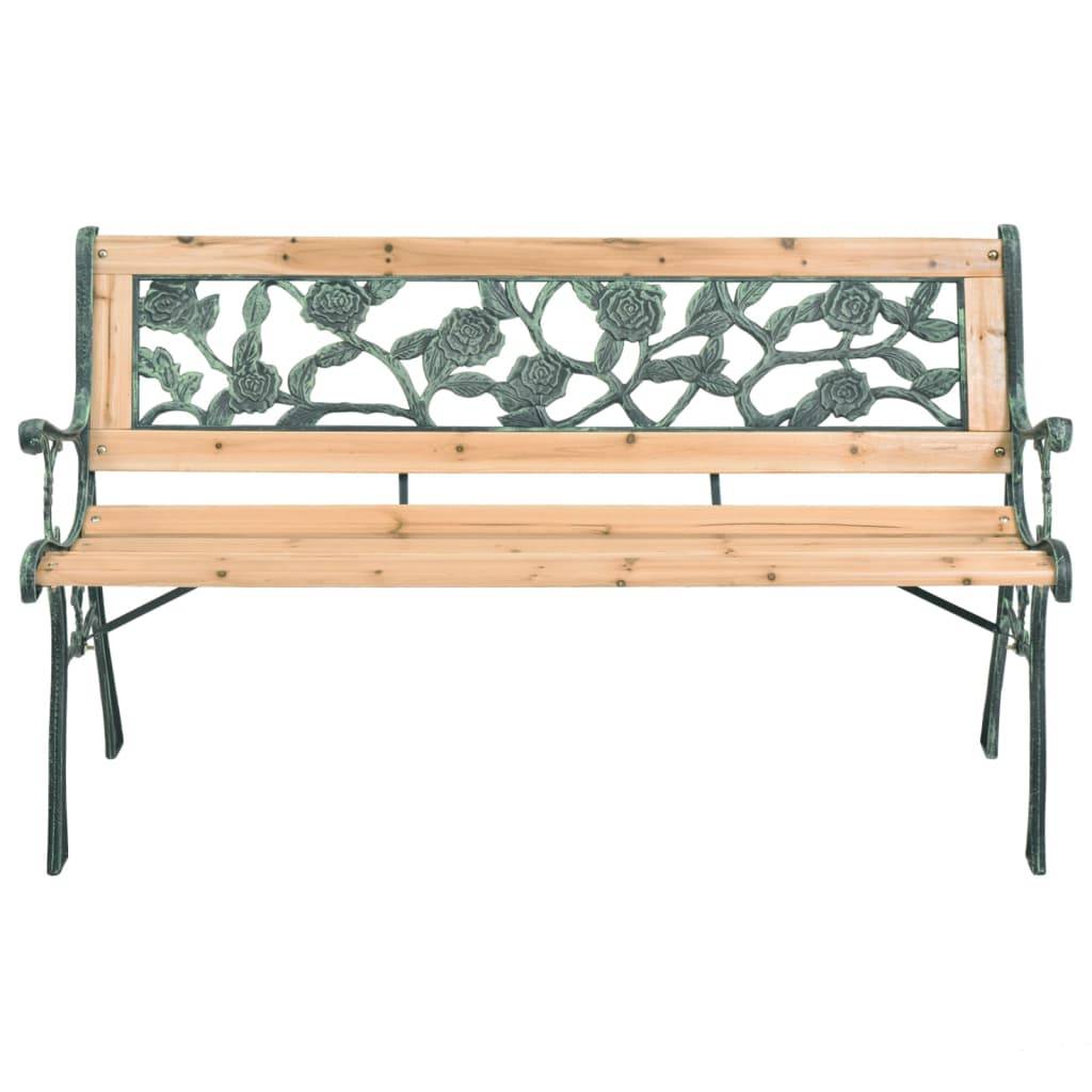 ComfortXL - Banc de Jardin Bois et Fer Forgé Style Nostalgique pour Terrasse Brun 122 cm – ComfortXL Outdoor Living - Image 2