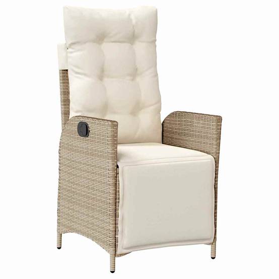 Ensemble table et chaises de jardin 4 personnes en résine tressée Beige – ComfortXL Outdoor Living - Image 6