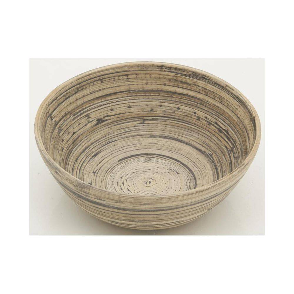 Aubry Gaspard - Corbeille ronde en bambou naturel et noir Lot de 4 - Image 4