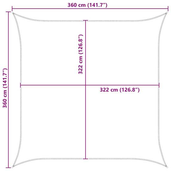 Voile d'ombrage polyester Oxford jaune et blanc 360 x 360 cm - PANGIVO - Image 7