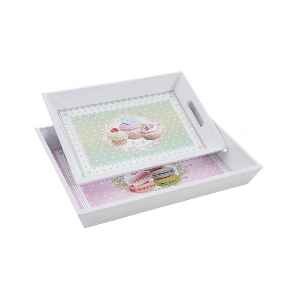 Aubry Gaspard - Plateaux en bois Gâteaux (Lot de 2) - Image 3